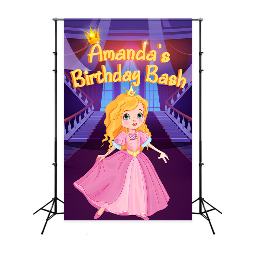 Personalized Birthday Backdrops Barbie Amanda Magical Backdrop LXX1-215