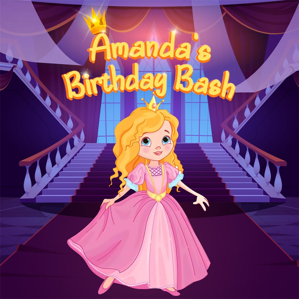 Personalized Birthday Backdrops Barbie Amanda Magical Backdrop LXX1-215