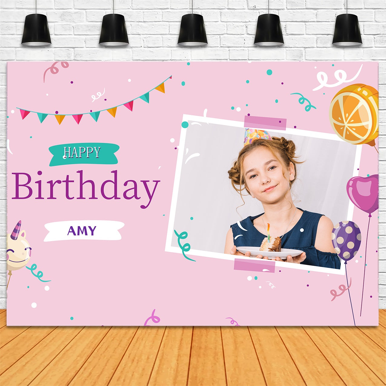 Personalized Backdrops For Birthday Pastel Party Celebration Backdrop LXX1-243