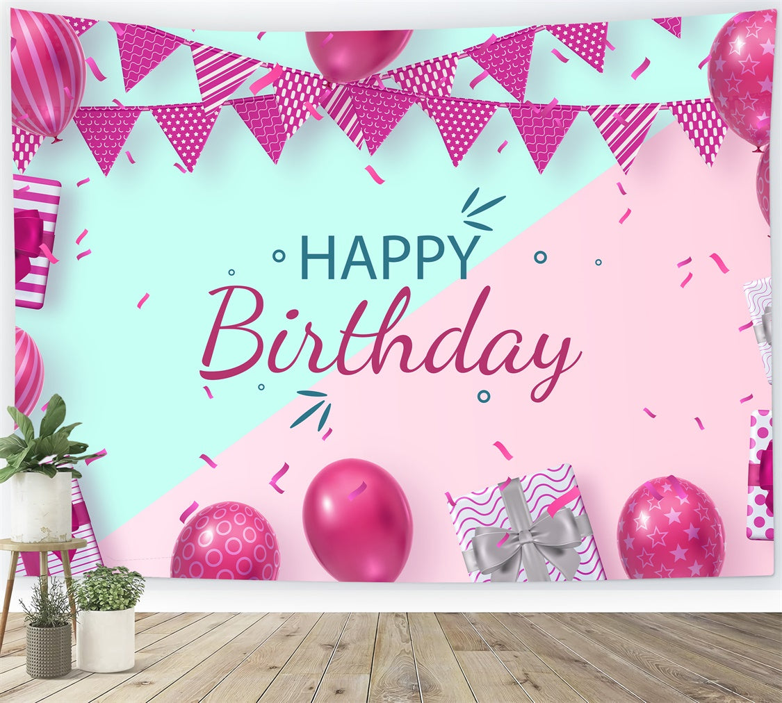 Personalized Backdrops Birthday Balloons Party Gifts Backdrop LXX1-250