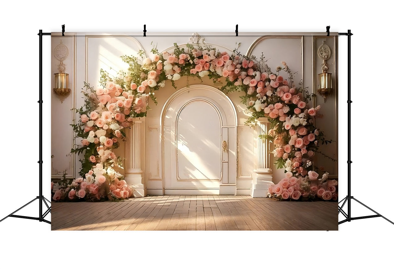 Pet Photography Backdrop Soft Blush Floral Arch Backdrop LXX1-253