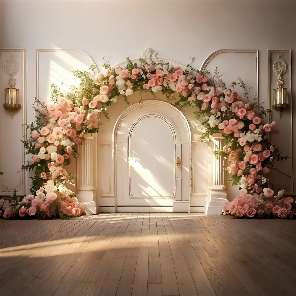 Pet Photography Backdrop Soft Blush Floral Arch Backdrop LXX1-253