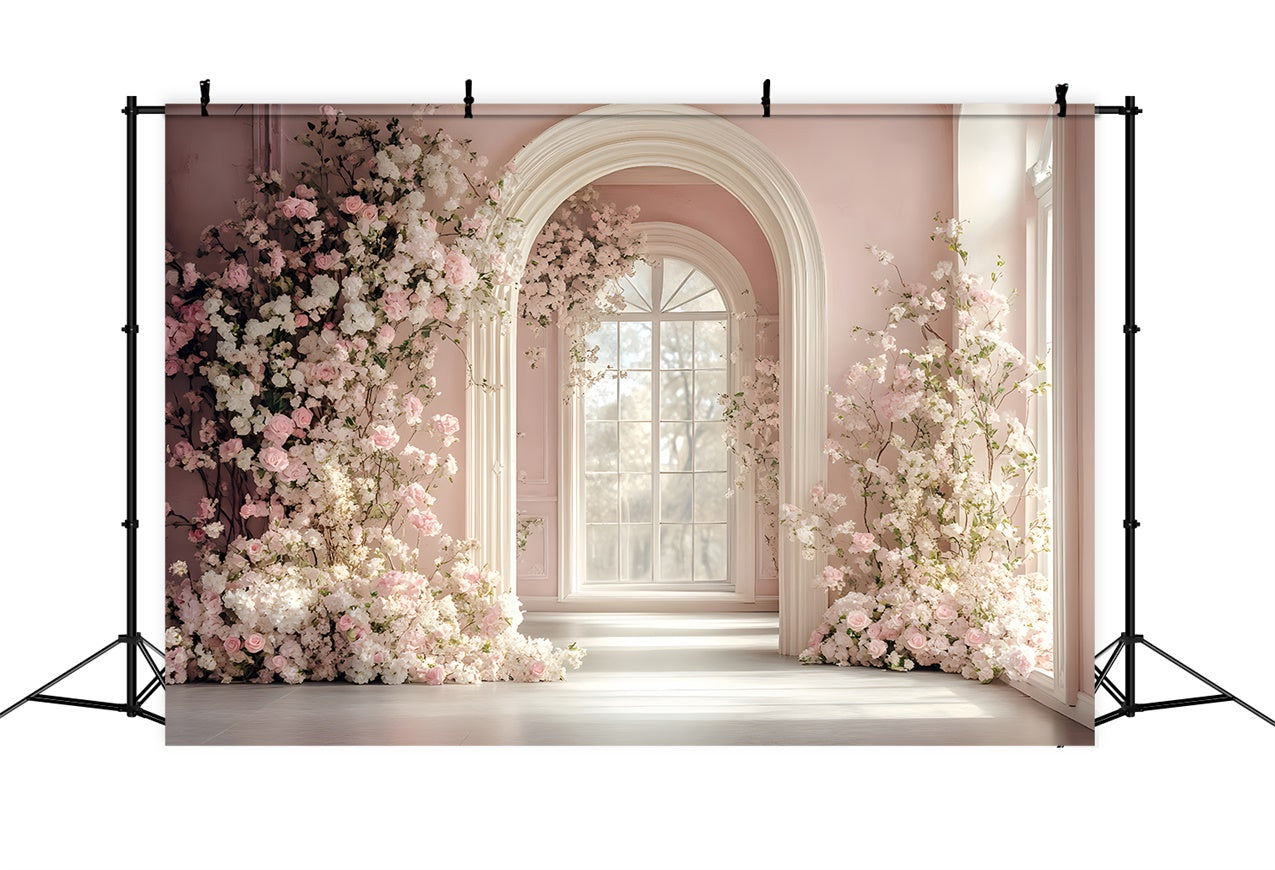 Backdrops For Pet Photography Pastel Flower Arch Backdrop LXX1-254