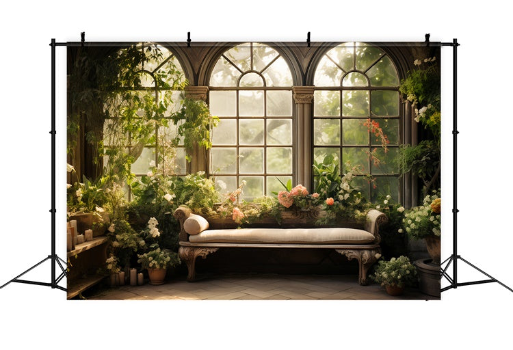 Pet Backdrops Vintage Arch Window Garden Backdrop LXX1-260