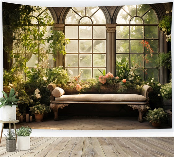 Pet Backdrops Vintage Arch Window Garden Backdrop LXX1-260