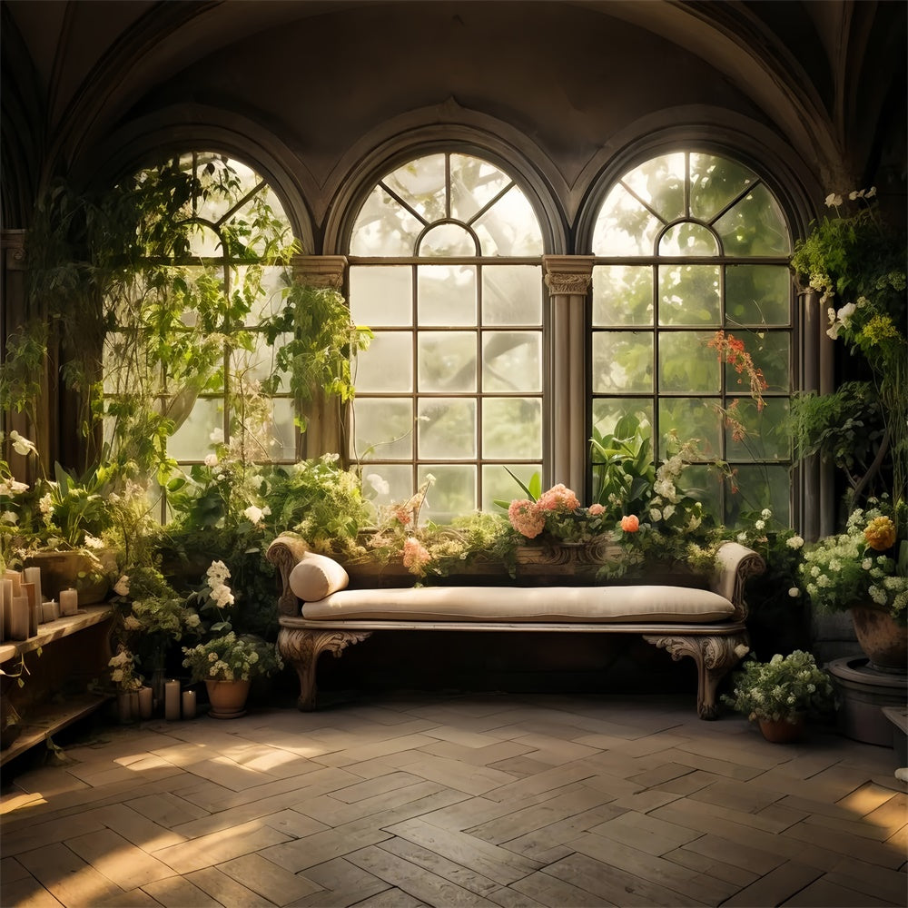 Pet Backdrops Vintage Arch Window Garden Backdrop LXX1-260