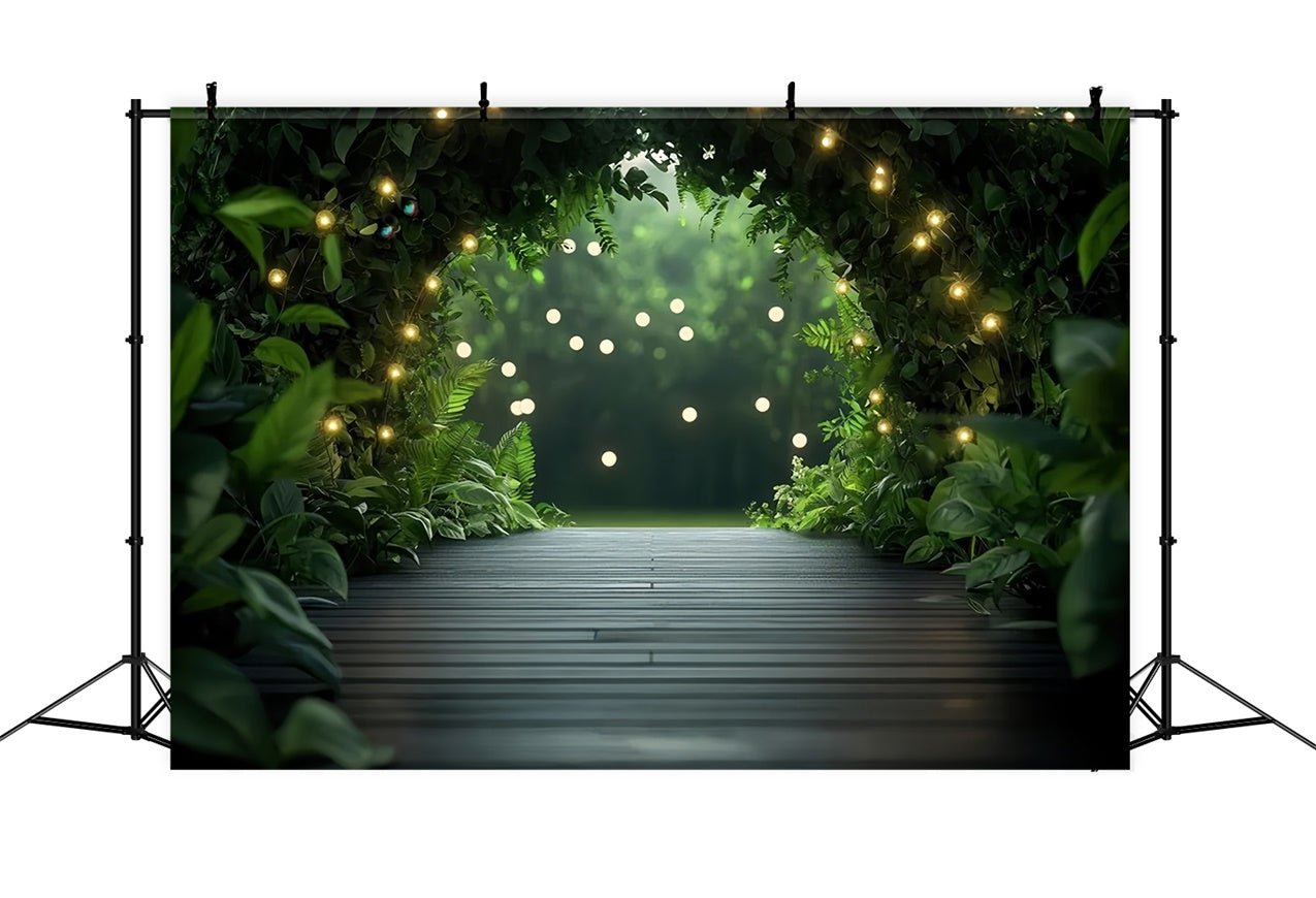 Pet Backdrop Lush Greenery Sparkling Lights Backdrop LXX1-270