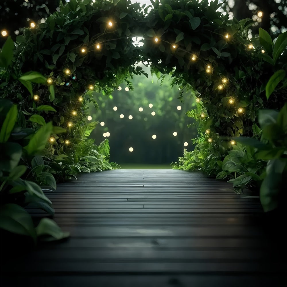 Pet Backdrop Lush Greenery Sparkling Lights Backdrop LXX1-270