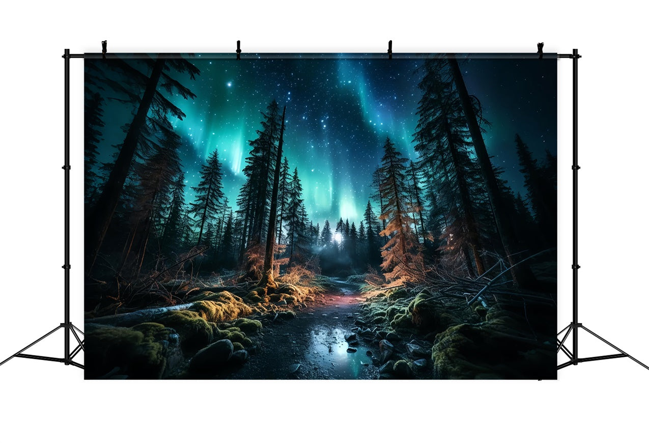 Pet Backdrops Mystical Forest Starry Sky Backdrop LXX1-274