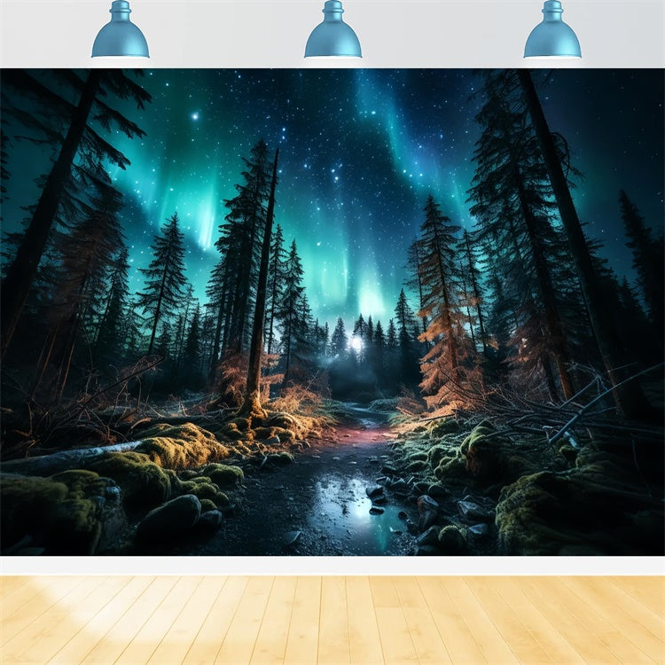 Pet Backdrops Mystical Forest Starry Sky Backdrop LXX1-274