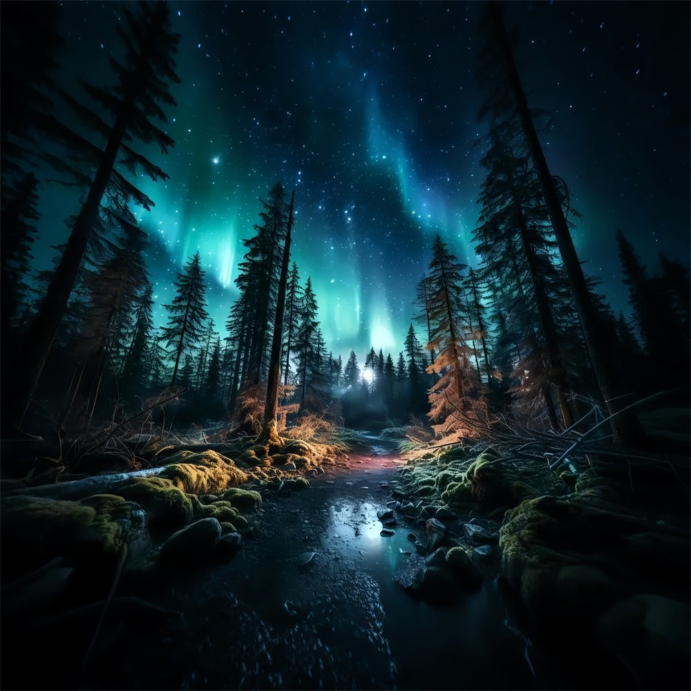 Pet Backdrops Mystical Forest Starry Sky Backdrop LXX1-274