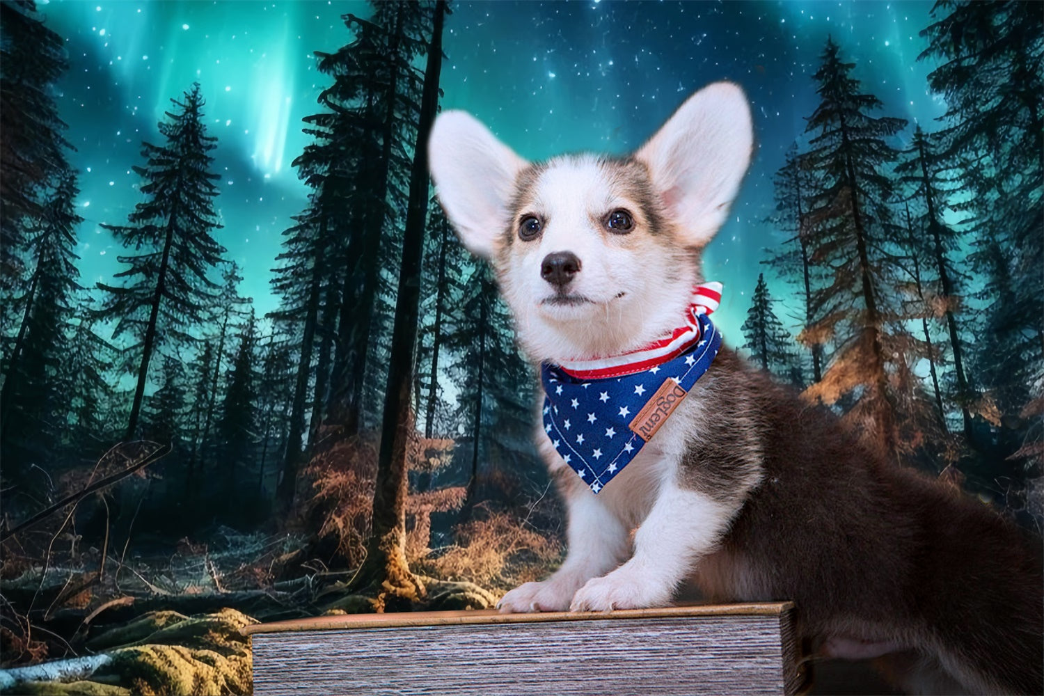 Pet Backdrops Mystical Forest Starry Sky Backdrop LXX1-274