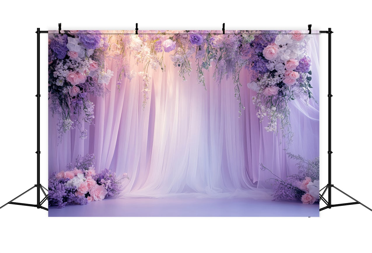 Pet Backdrop Dreamy Lavender Floral Elegance Backdrop LXX1-276