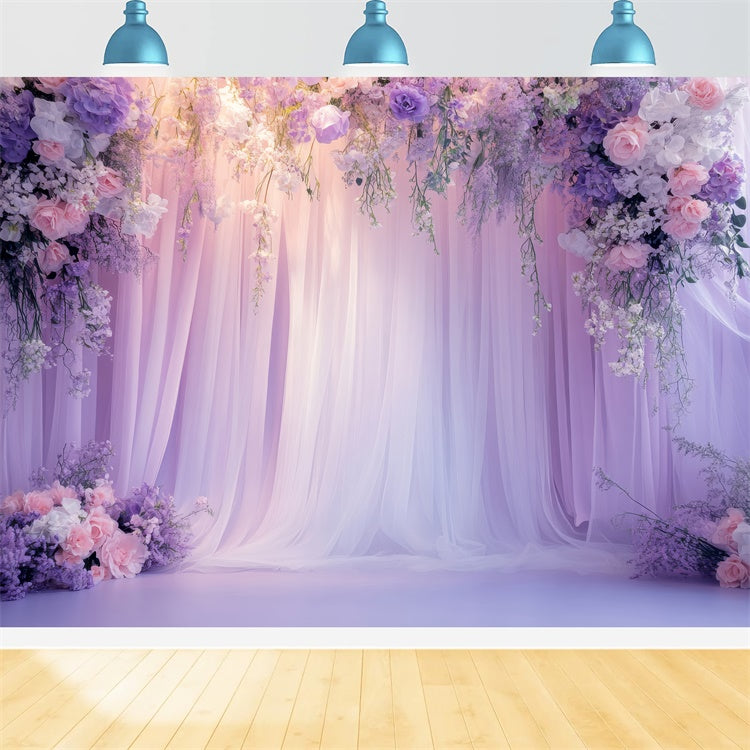 Pet Backdrop Dreamy Lavender Floral Elegance Backdrop LXX1-276