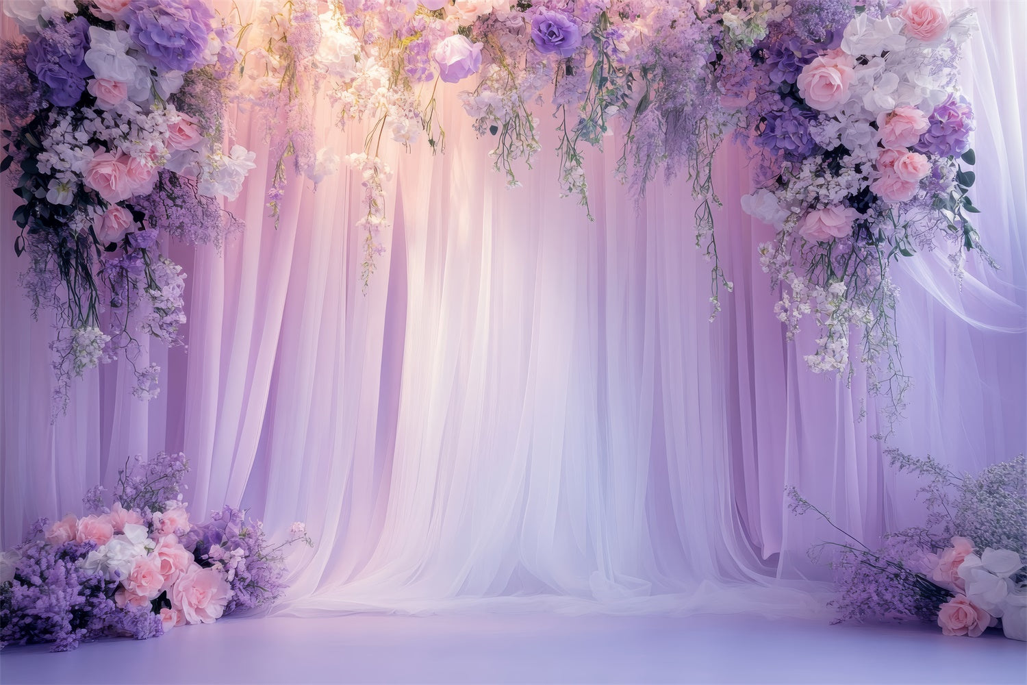 Pet Backdrop Dreamy Lavender Floral Elegance Backdrop LXX1-276