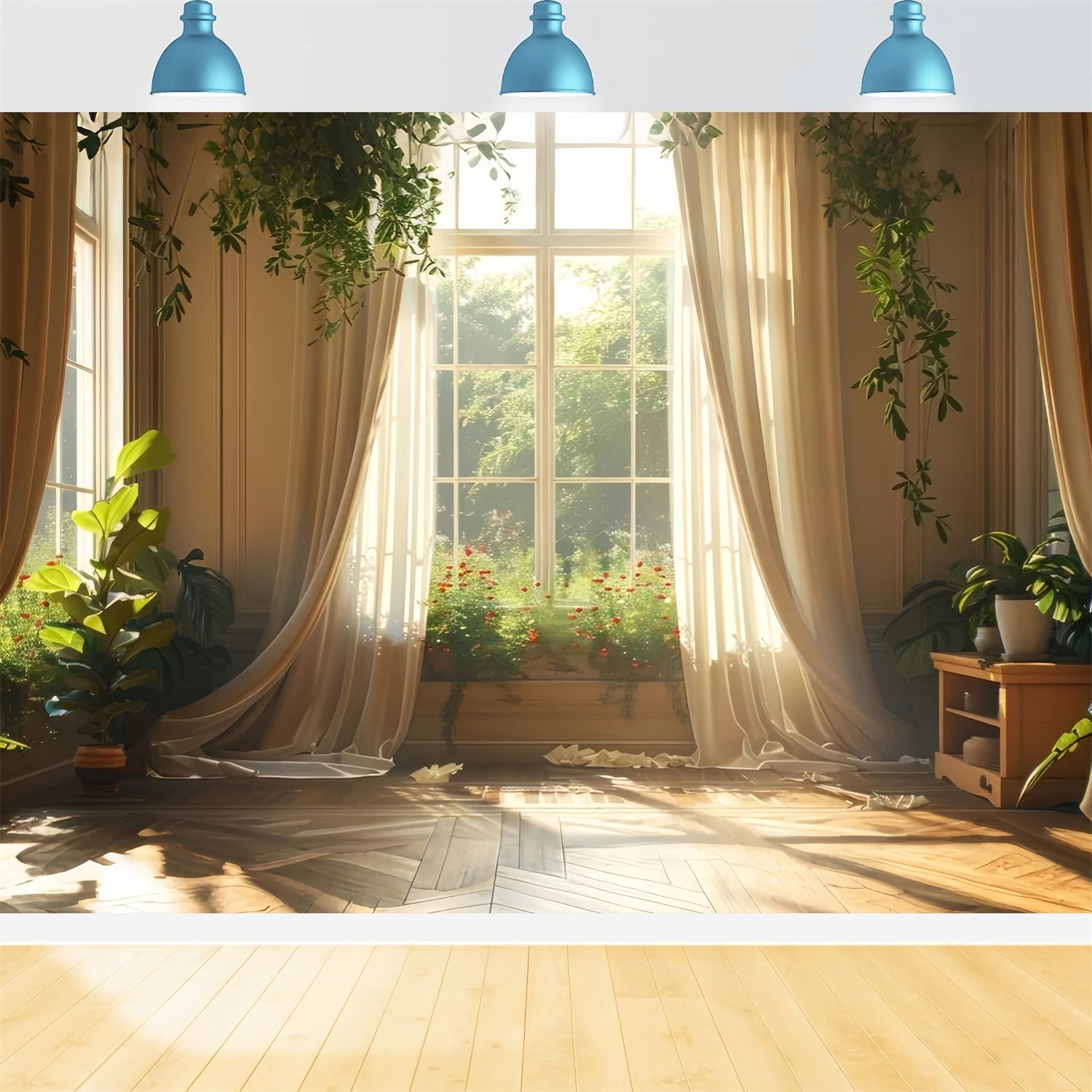 Pet Photography Backdrop Sunlight Window Scene Backdrop LXX1-278