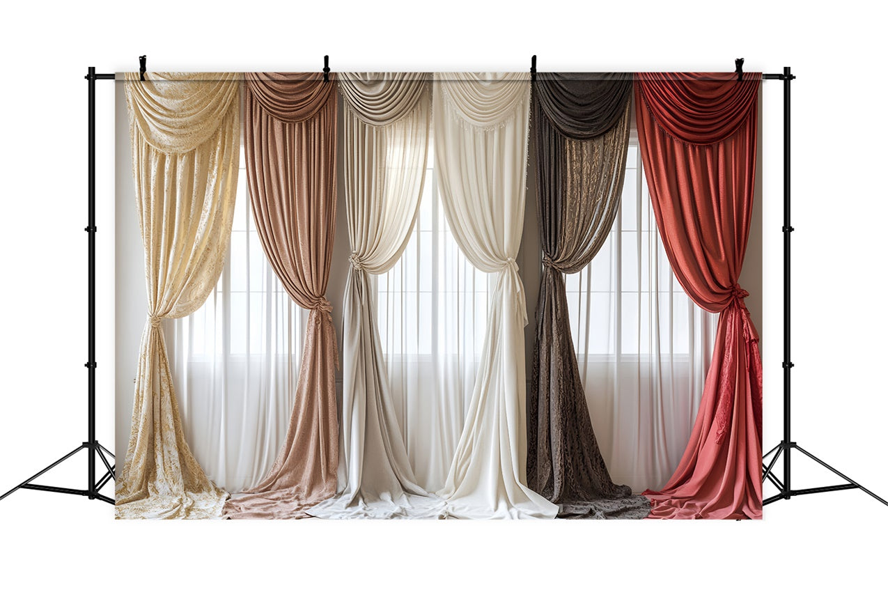 Pet Backdrops Vintage Inspired Draped Curtain Backdrop LXX1-279