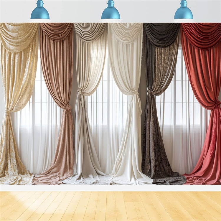 Pet Backdrops Vintage Inspired Draped Curtain Backdrop LXX1-279