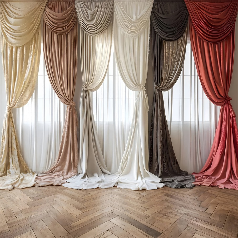 Pet Backdrops Vintage Inspired Draped Curtain Backdrop LXX1-279