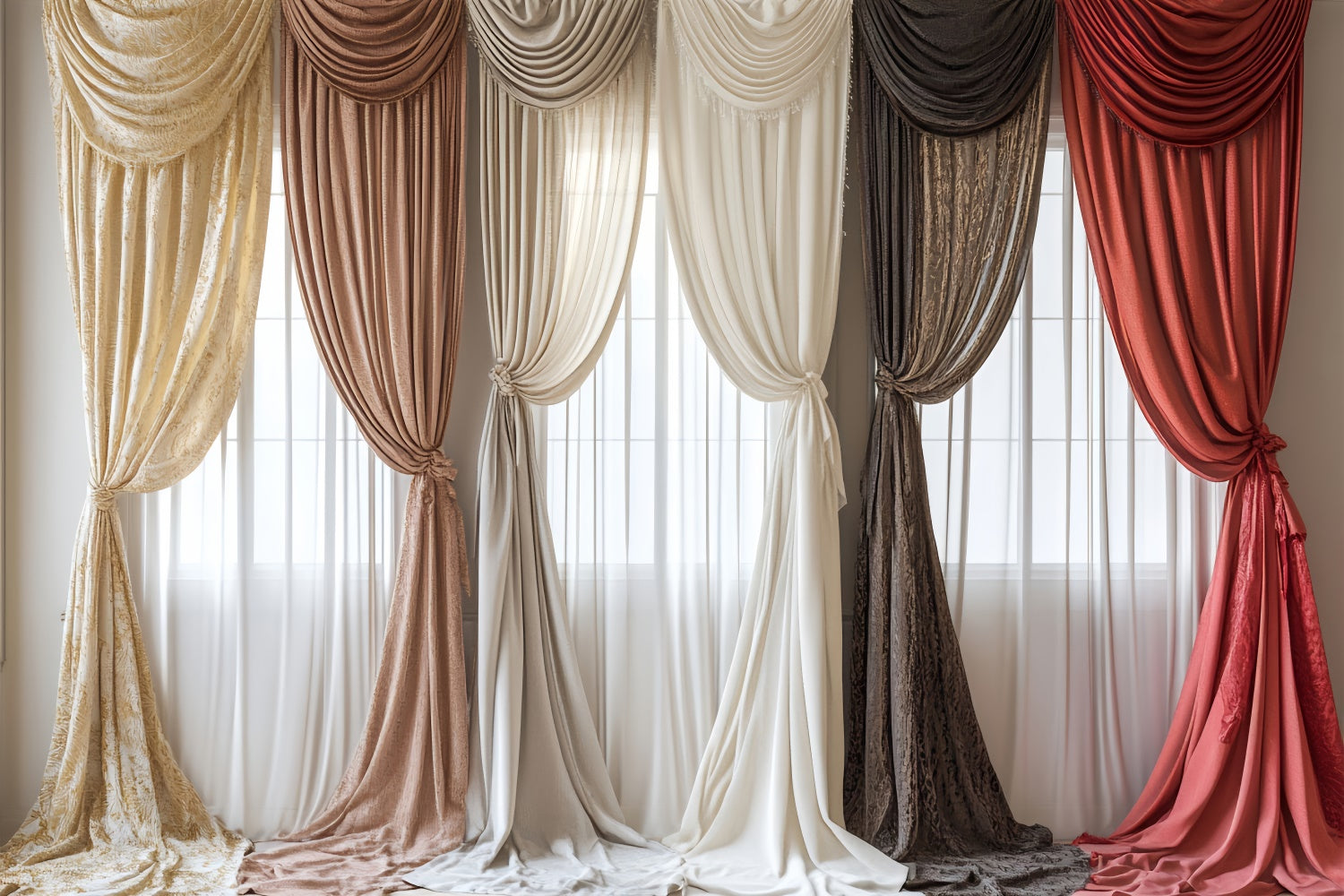 Pet Backdrops Vintage Inspired Draped Curtain Backdrop LXX1-279