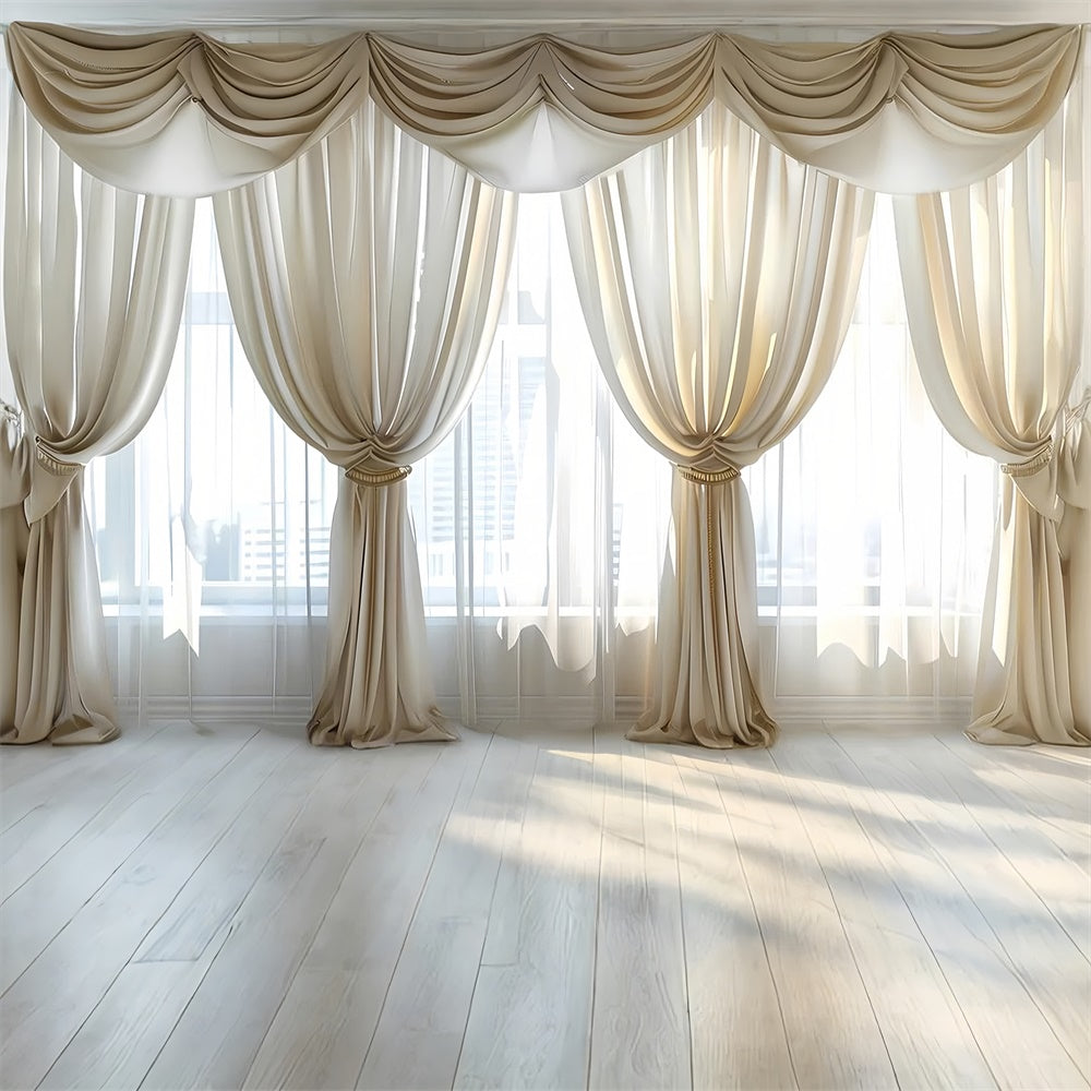 Pet Photography Backdrops Elegant Ivory Drapes Backdrop LXX1-280