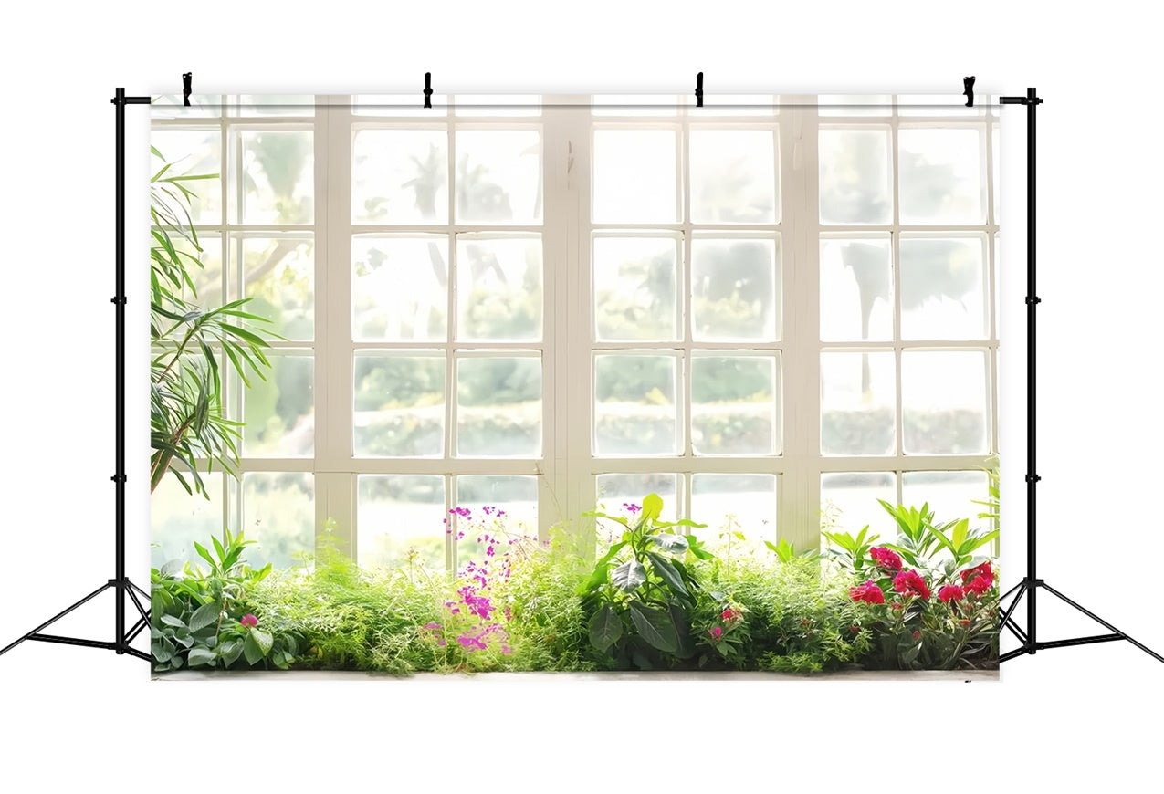 Pet Photography Backdrops Botanical Blooms Window Photography Backdrop LXX1-282