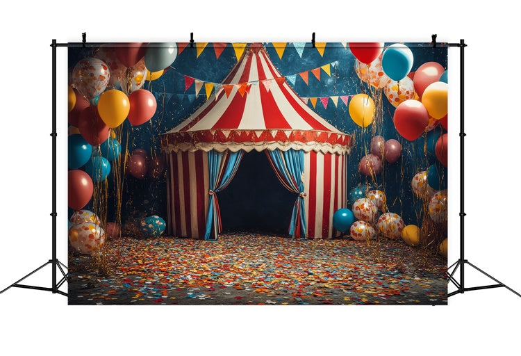 Pet Backdrops Carnival Tent Colorful Celebration Backdrop LXX1-292