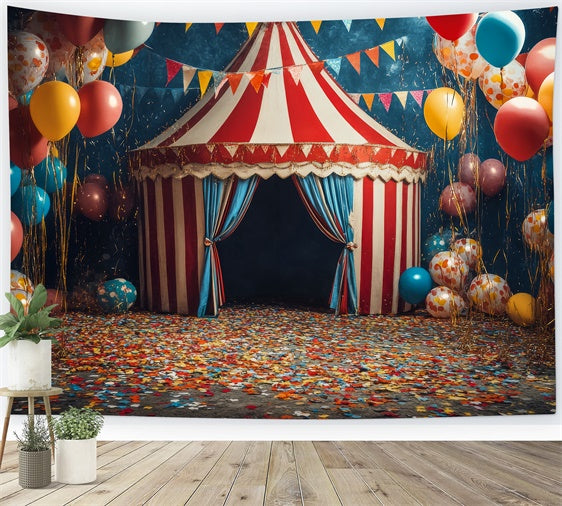 Pet Backdrops Carnival Tent Colorful Celebration Backdrop LXX1-292