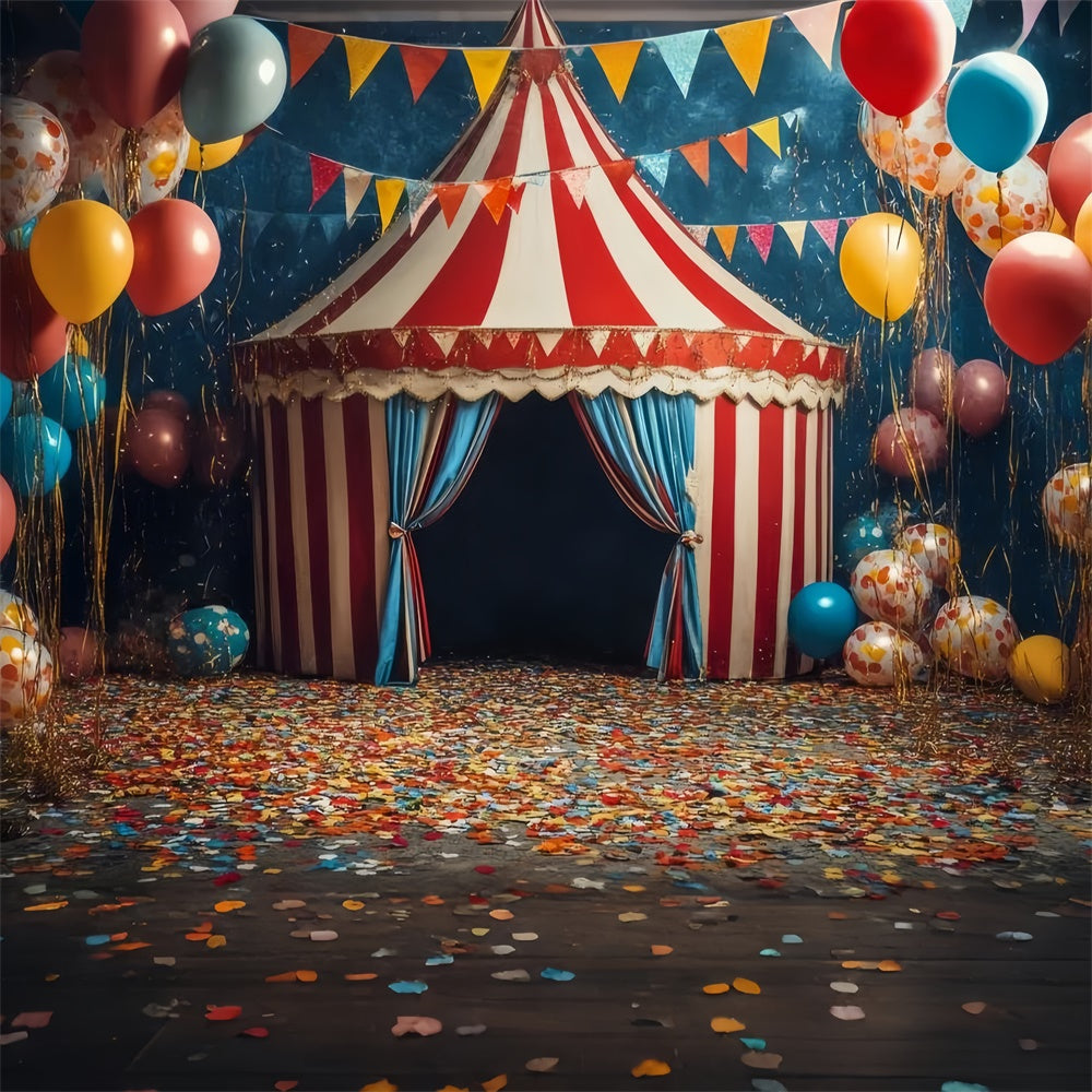 Pet Backdrops Carnival Tent Colorful Celebration Backdrop LXX1-292