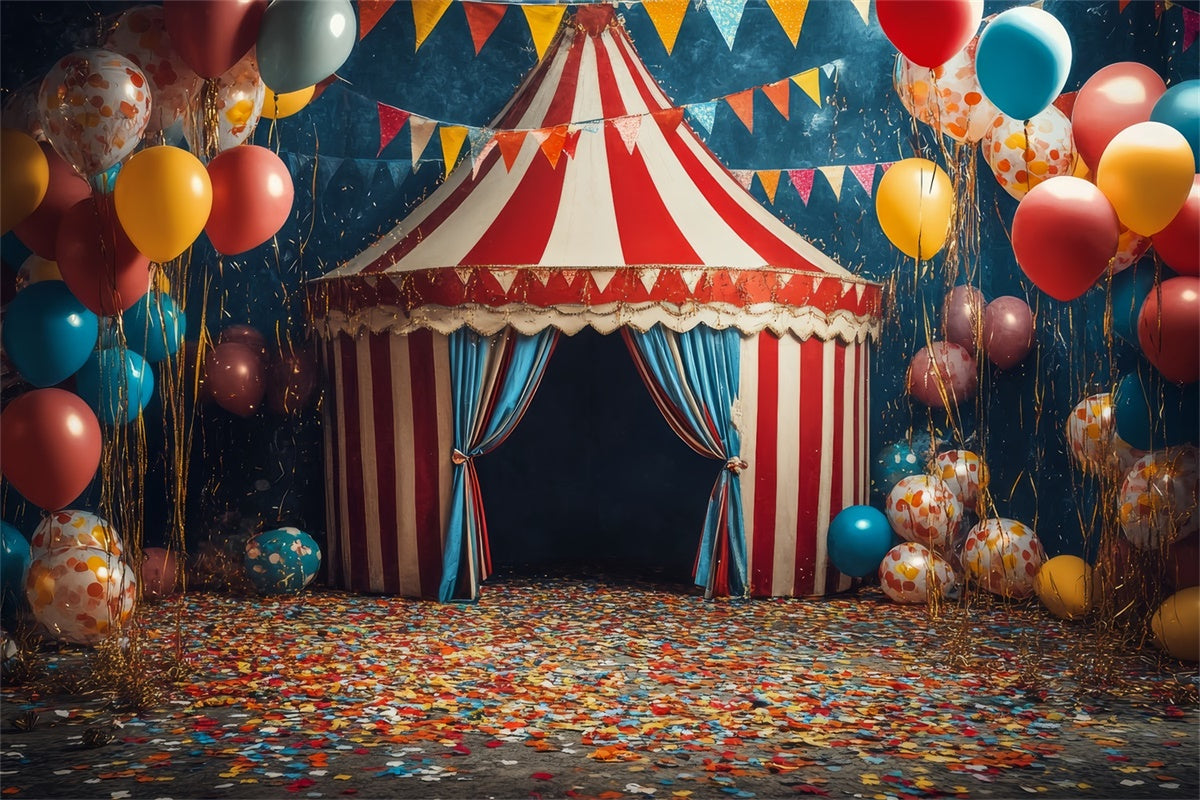 Pet Backdrops Carnival Tent Colorful Celebration Backdrop LXX1-292