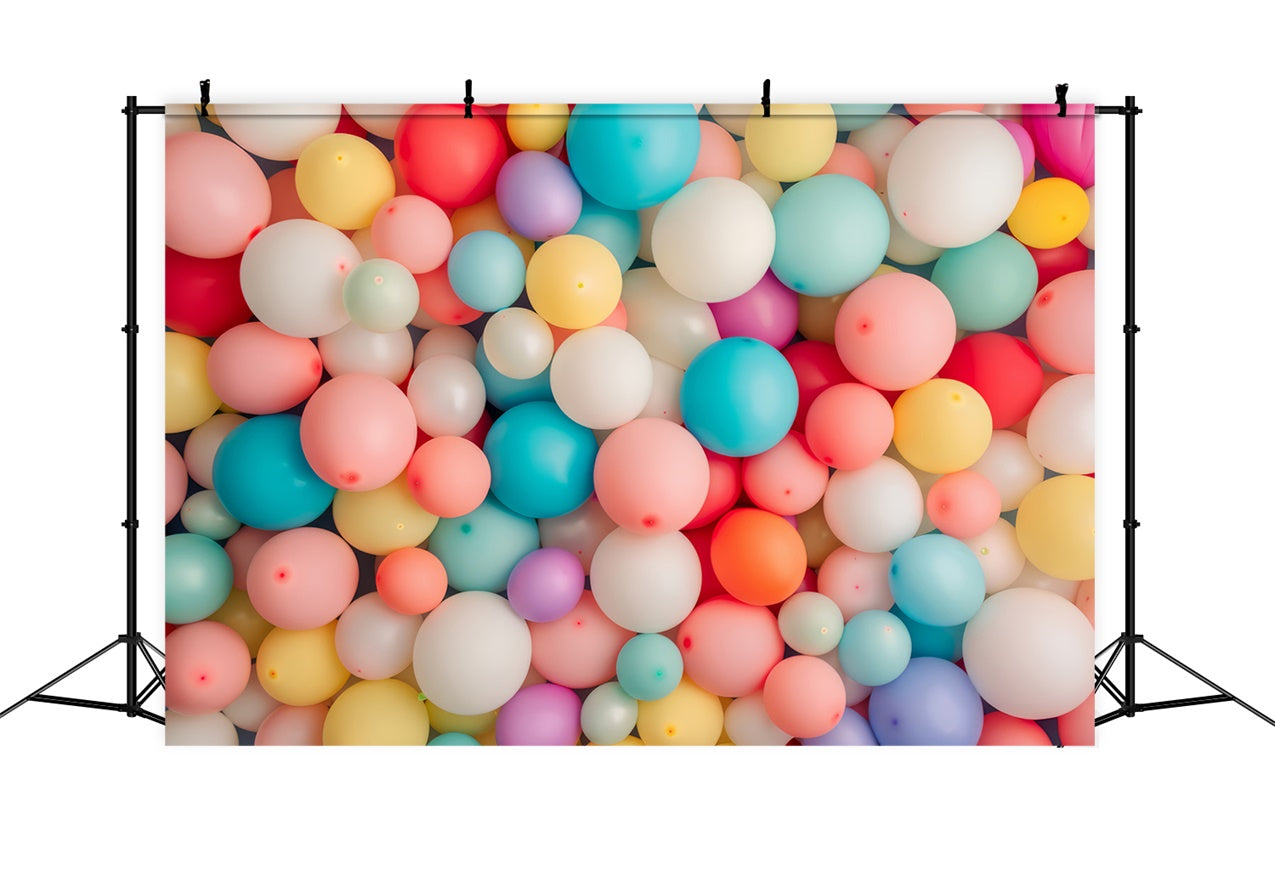 Backdrop Pet Pastel Party Balloon Cluster Backdrop LXX1-293