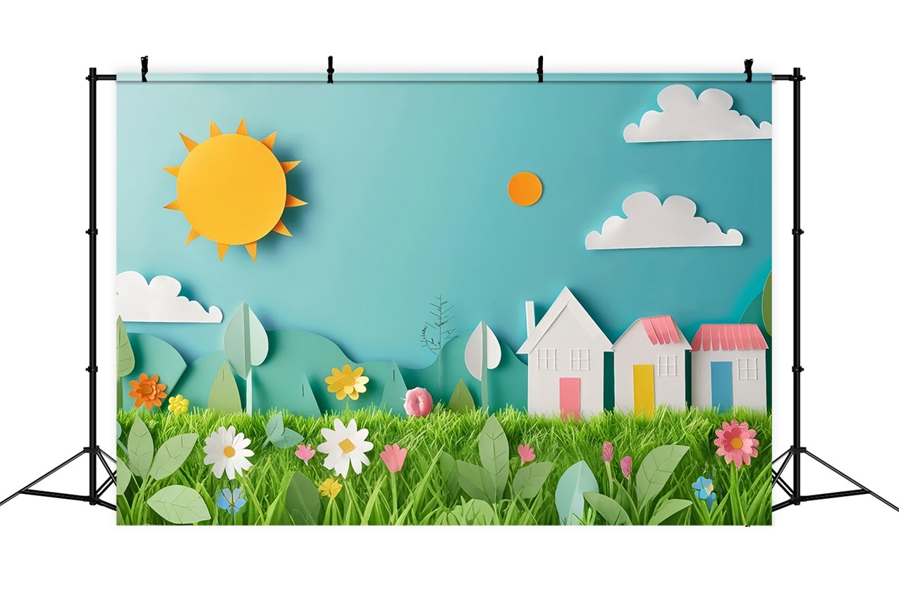 Pet Backdrop Floral Paper Cutout Landscape Backdrop LXX1-297