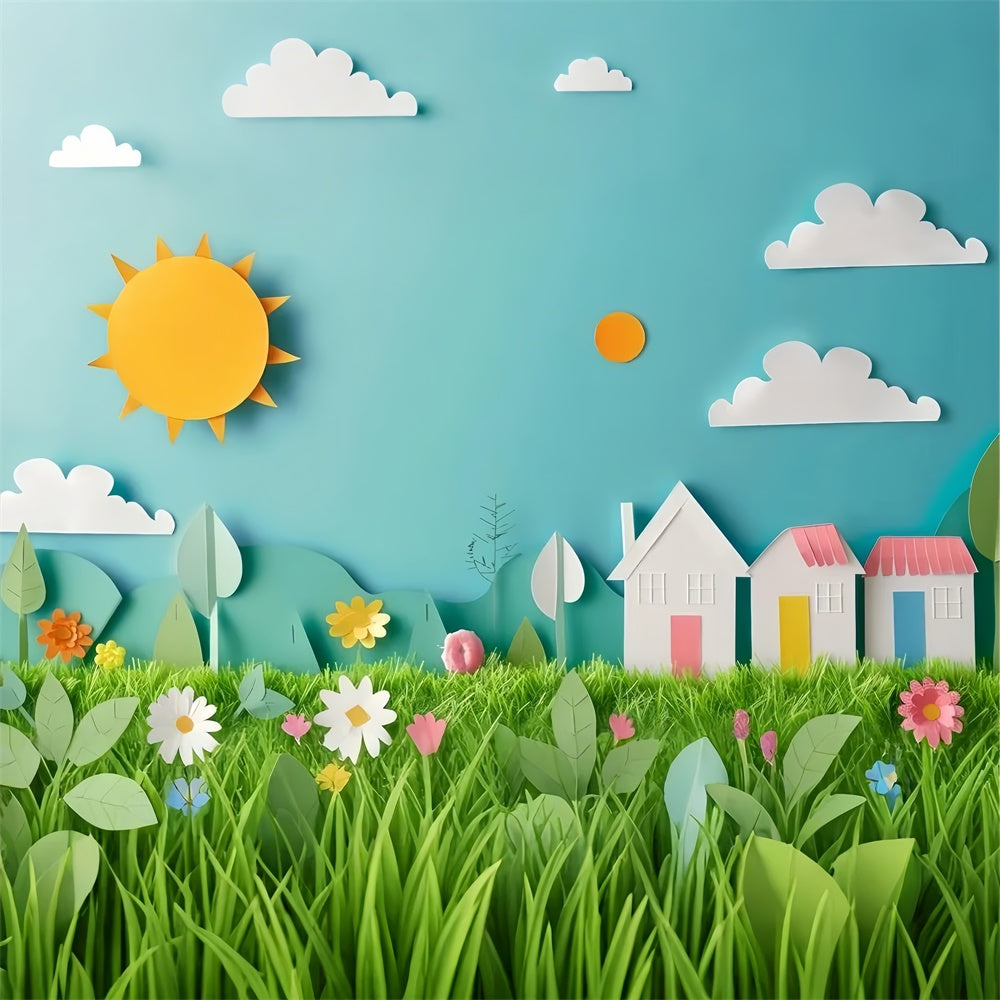 Pet Backdrop Floral Paper Cutout Landscape Backdrop LXX1-297