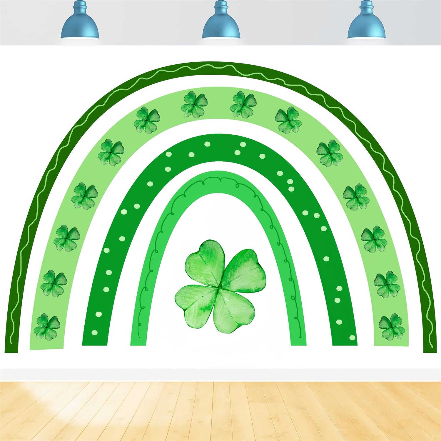 Pet Photography Backdrop St. Patrick's Clover Rainbow Festive Backdrop LXX1-300