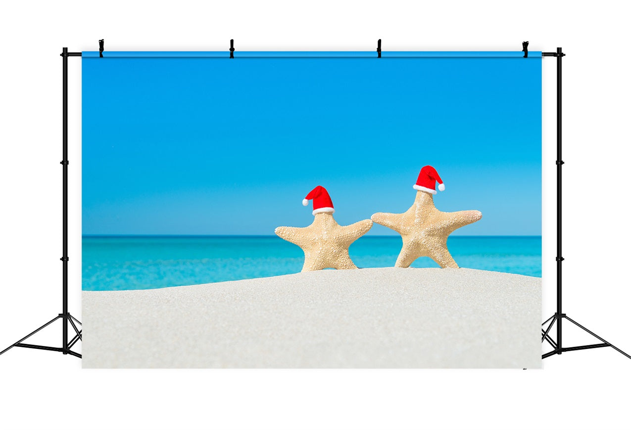 Blue Sky Backdrop Warm Sands Festive Starfish Backdrop LXX1-315