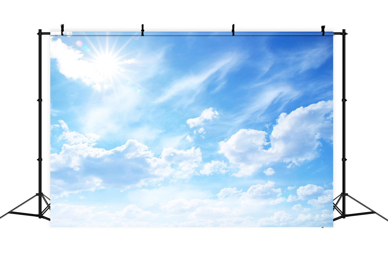 Sky Backdrop Clouds Radiant Sunshine Tranquil Sky Backdrop LXX1-318