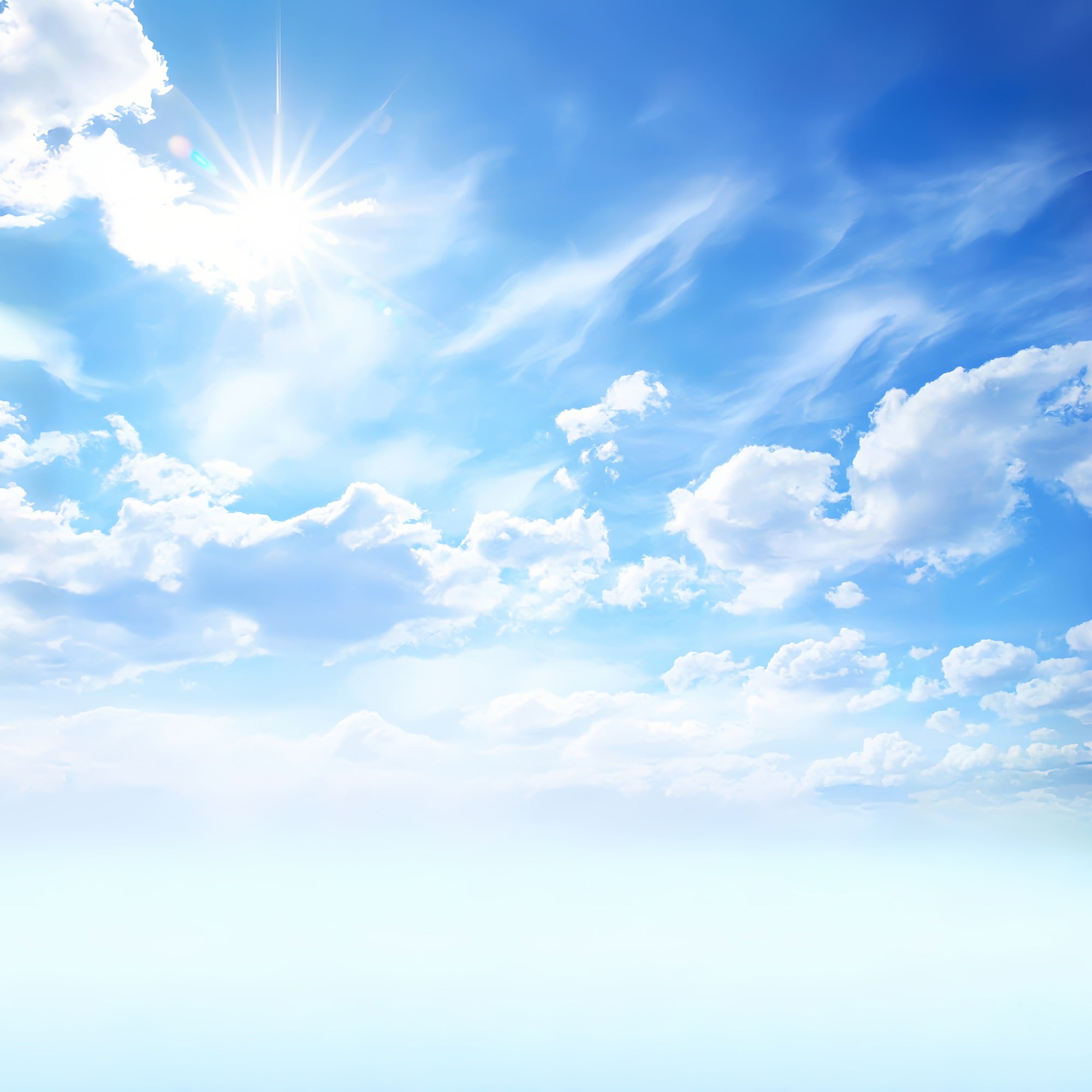 Sky Backdrop Clouds Radiant Sunshine Tranquil Sky Backdrop LXX1-318