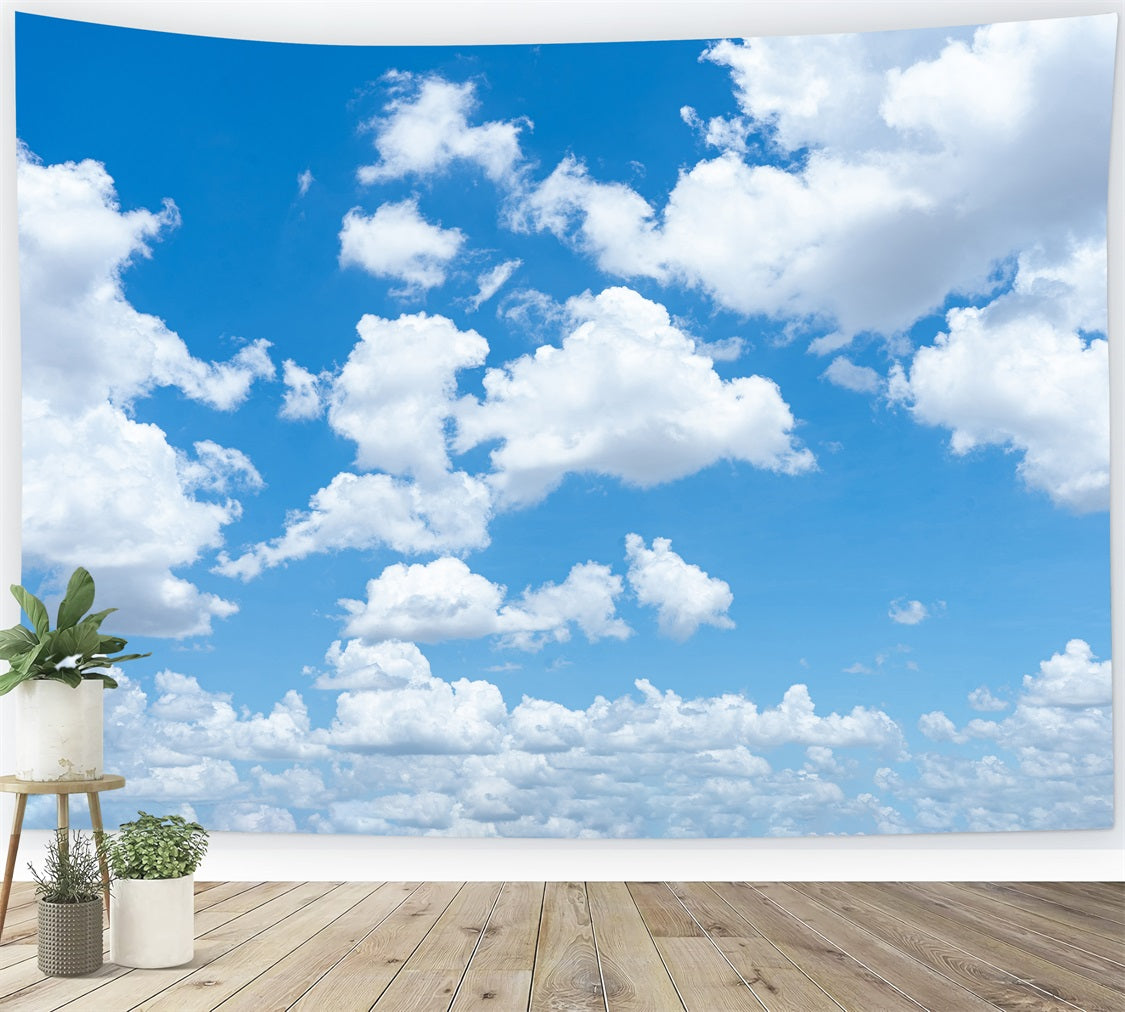 Cloud Photography Backdrop Expansive Sky Puffy Clouds Backdrop LXX1-320