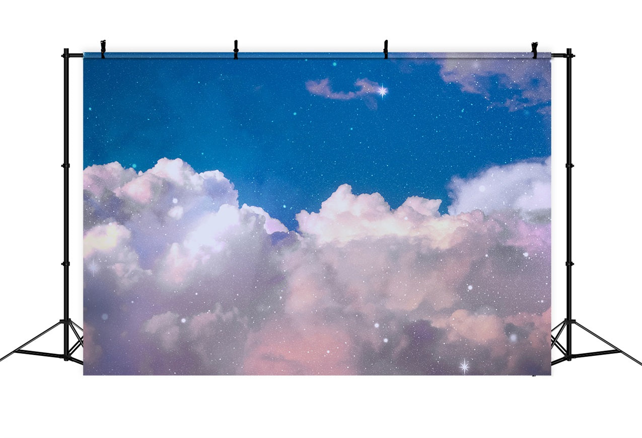 Clouds Photo Backdrop Dreamy Night Sky Star Backdrop LXX1-322