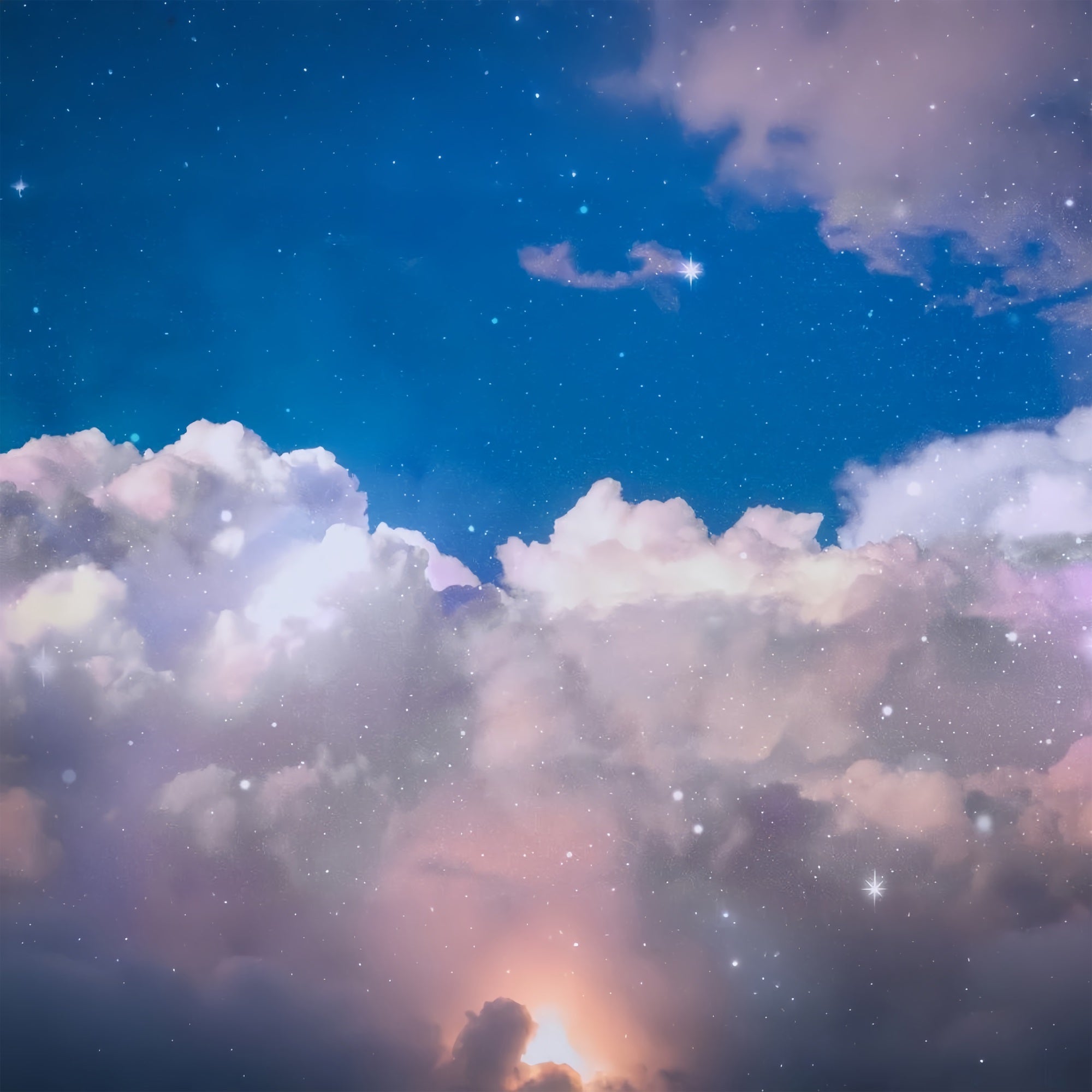 Clouds Photo Backdrop Dreamy Night Sky Star Backdrop LXX1-322