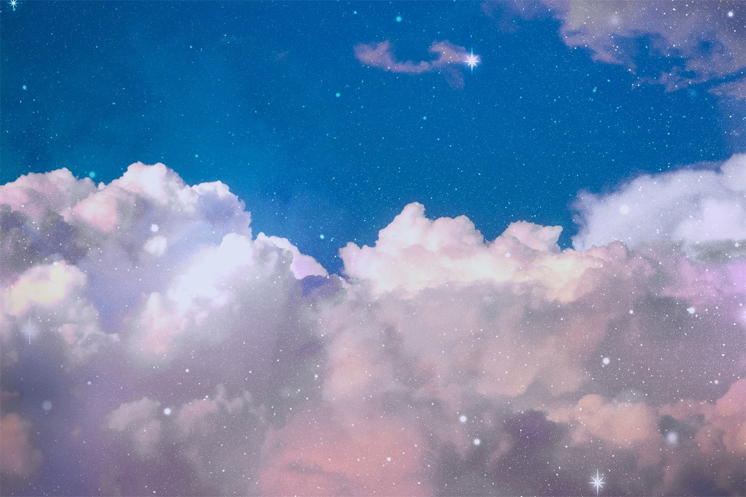 Clouds Photo Backdrop Dreamy Night Sky Star Backdrop LXX1-322