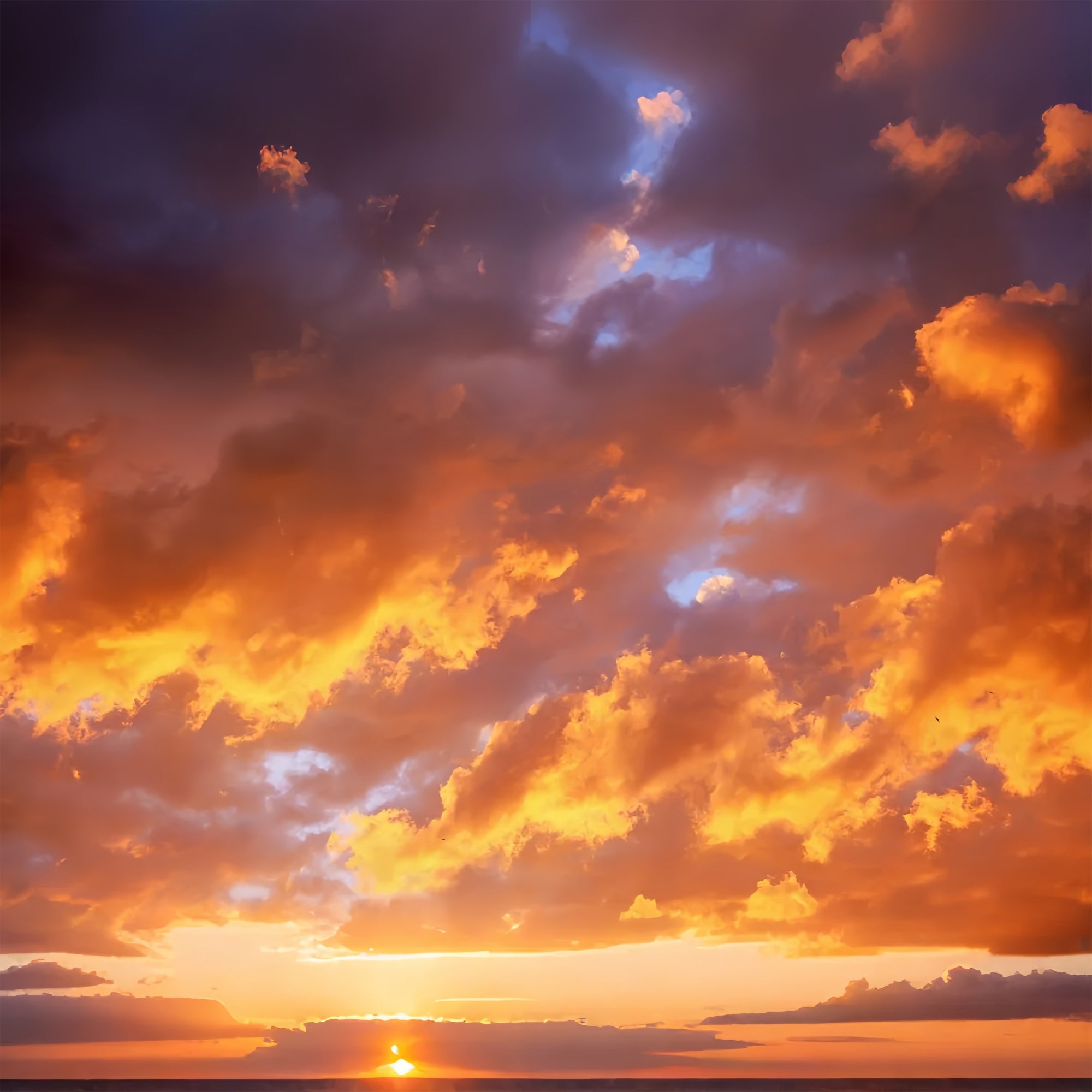 Cloud Backdrop Photography Radiant Golden Sky Backdrop LXX1-324