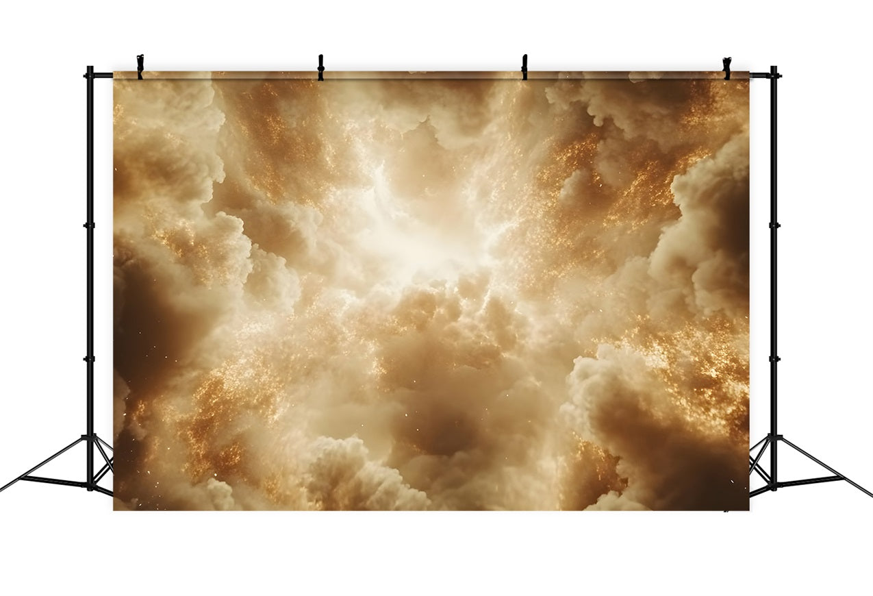 Cloud Photo Backdrop Magical Golden Clouds Glow Backdrop LXX1-325