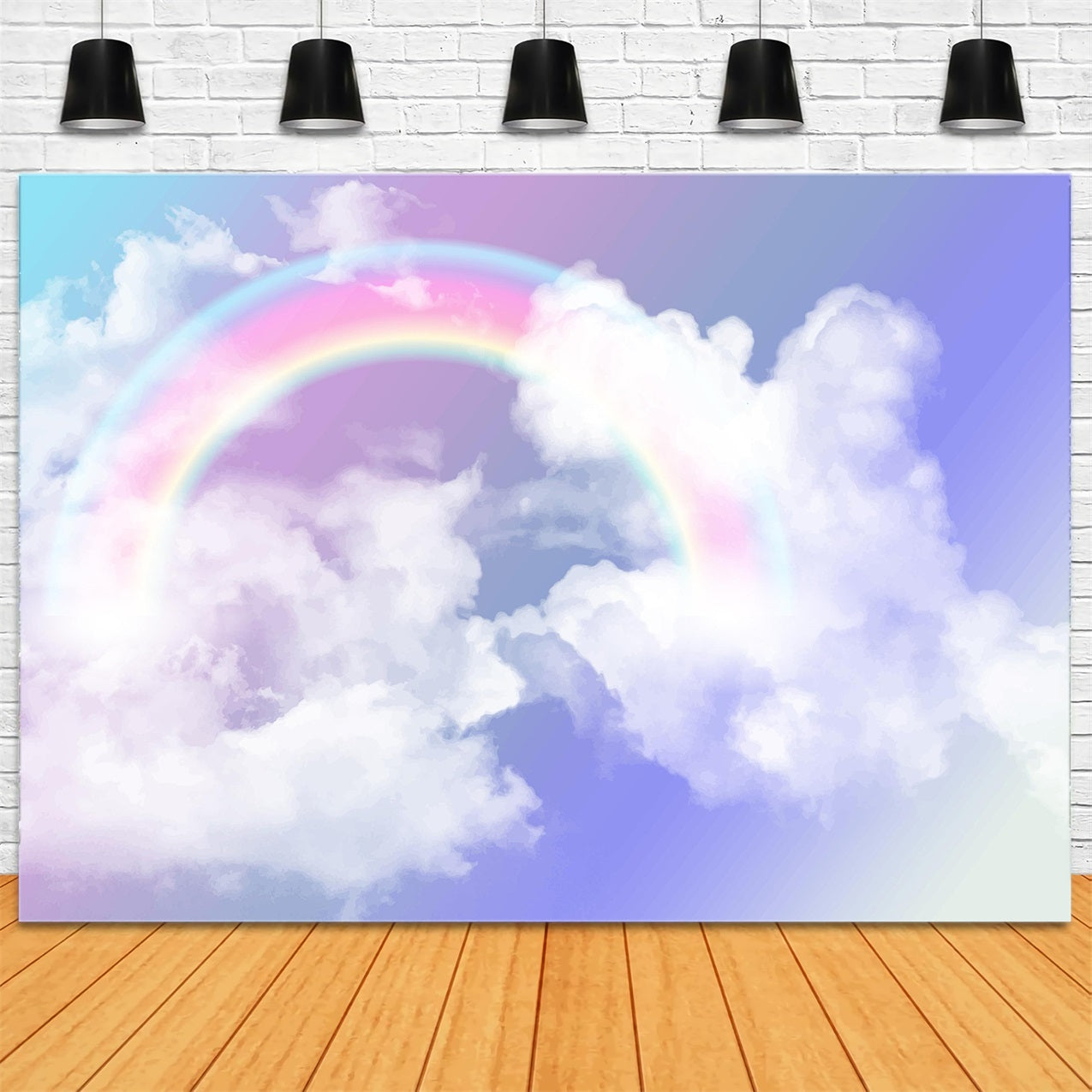 Rainbow Cloud Backdrop Soft Sky Fluffy Clouds Backdrop LXX1-326