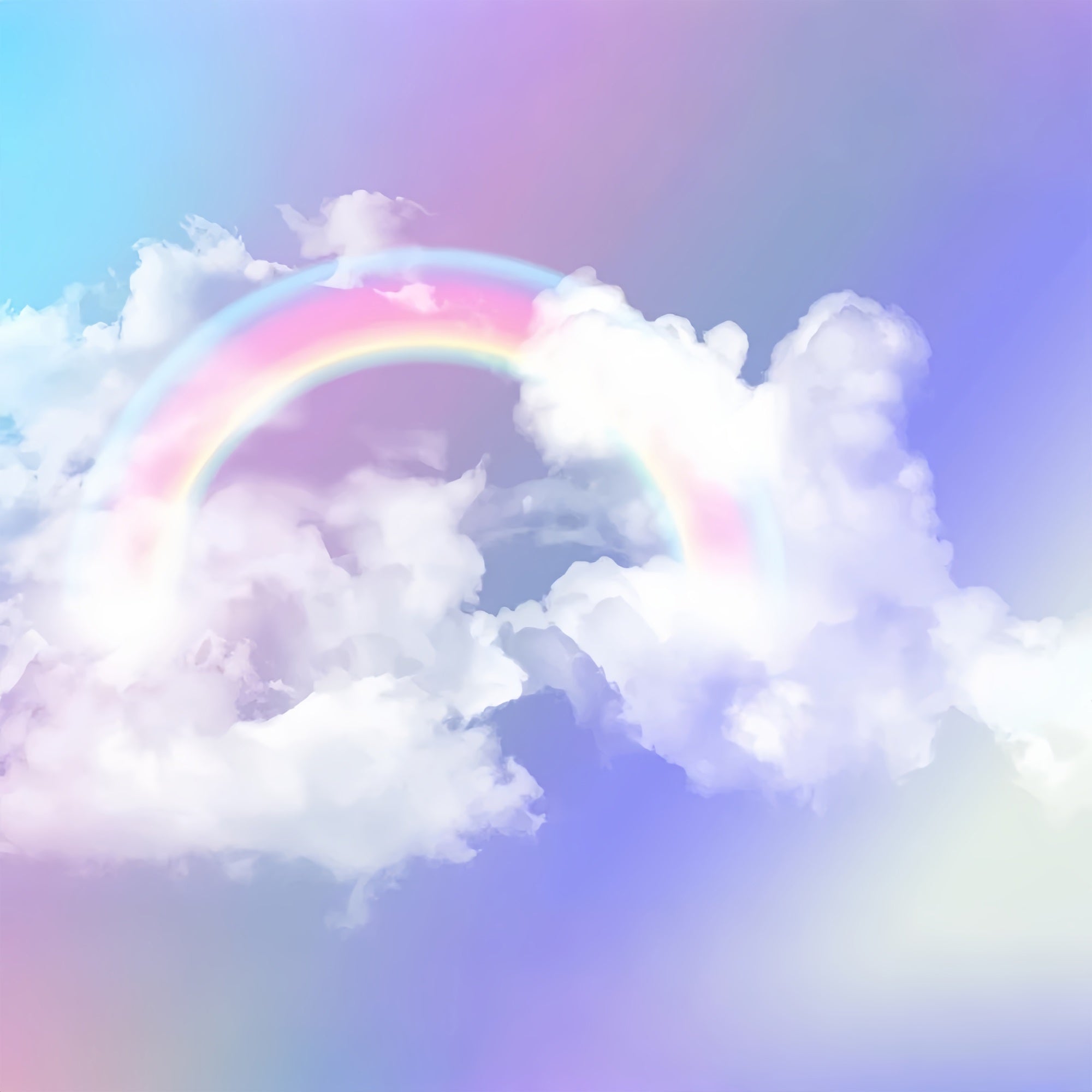 Rainbow Cloud Backdrop Soft Sky Fluffy Clouds Backdrop LXX1-326