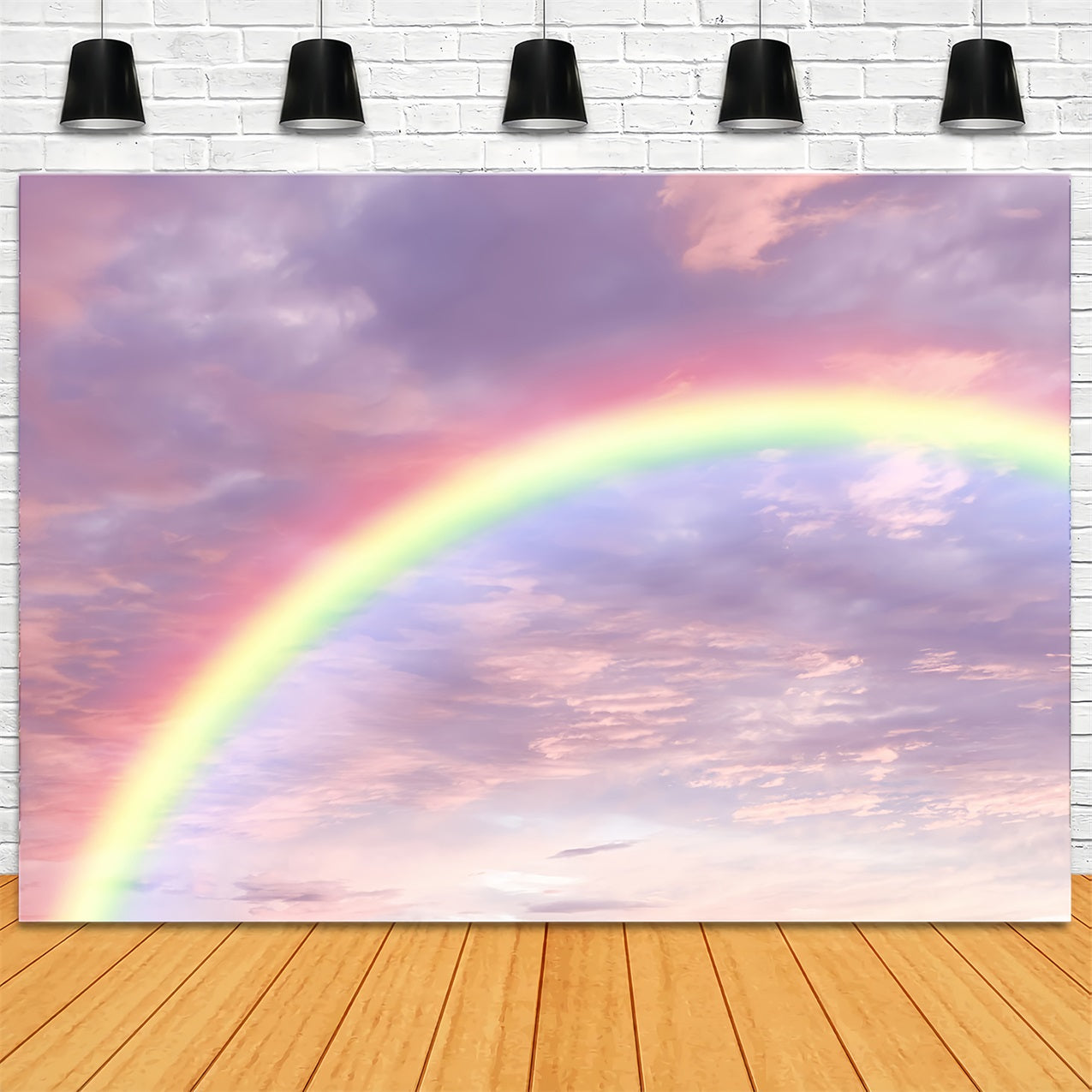 Sky Backdrops Romantic Rainbow Pastel Clouds Backdrop LXX1-328