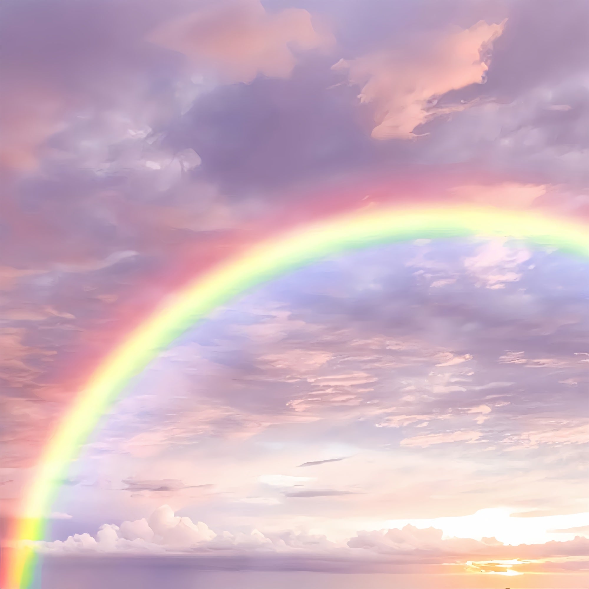 Sky Backdrops Romantic Rainbow Pastel Clouds Backdrop LXX1-328