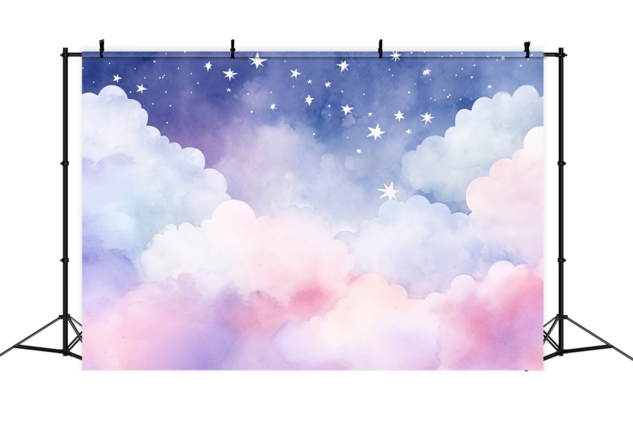 Sky Backdrop Clouds Dreamy Night Pastel Backdrop LXX1-329