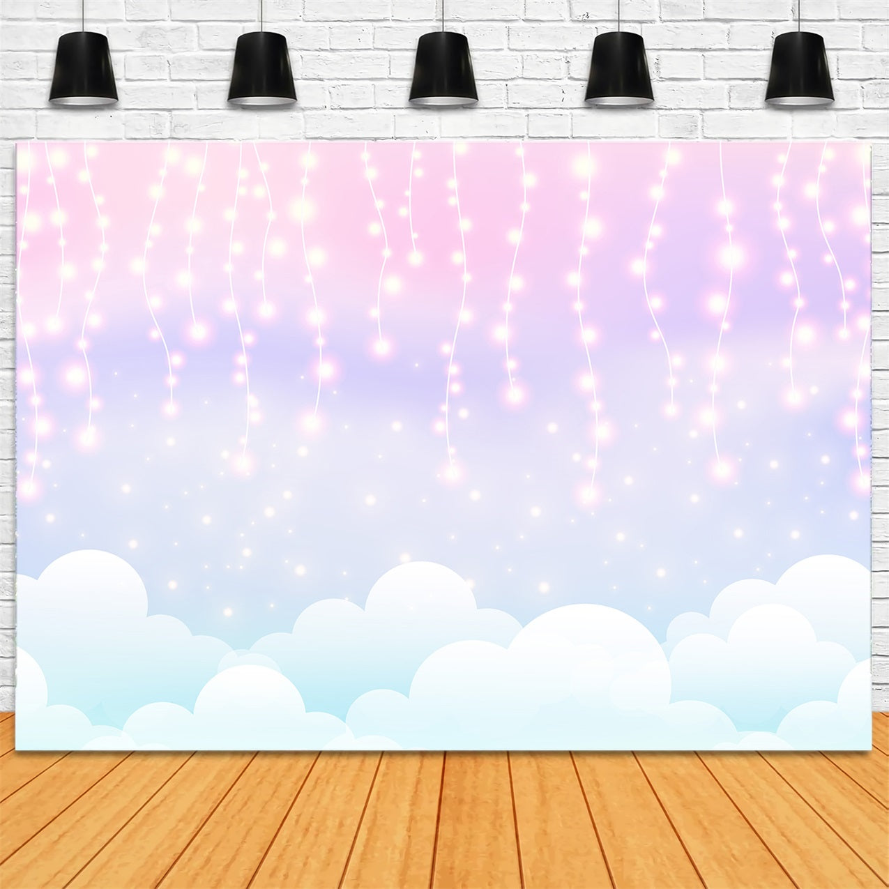 Sky Clouds Backdrop Magical String Lights Backdrop LXX1-330