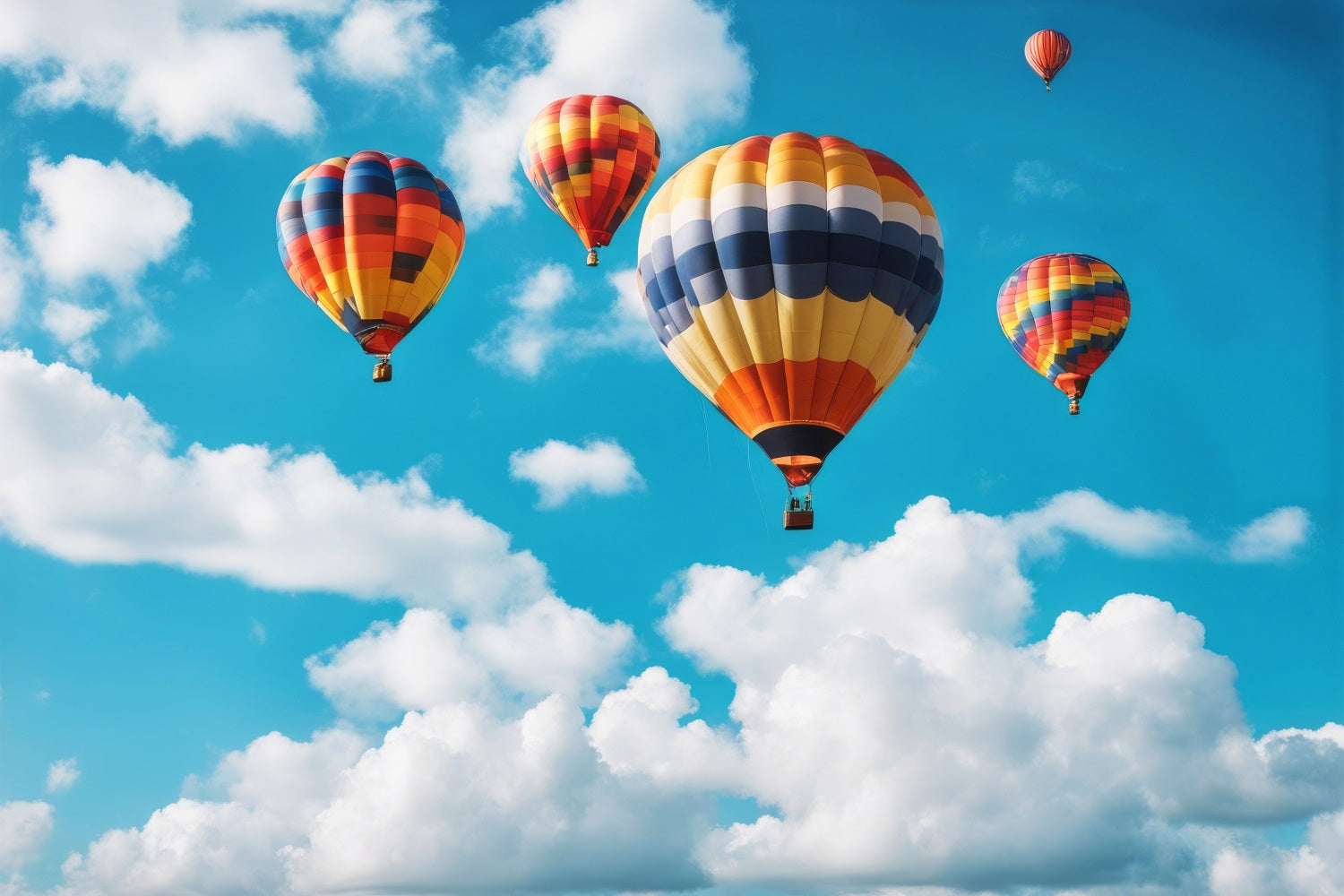 Cloud Backdrop Colorful Adventure Sky Balloon Backdrop LXX1-331